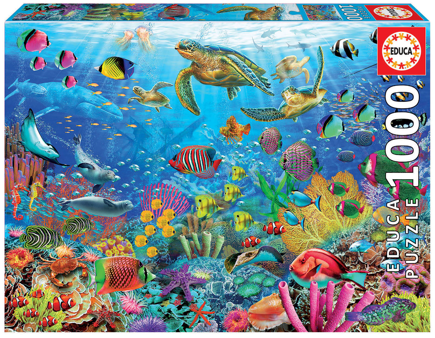 Educa 1000 Piece Puzzle- Tropical Fantasy Turtles – Nuts For Candy