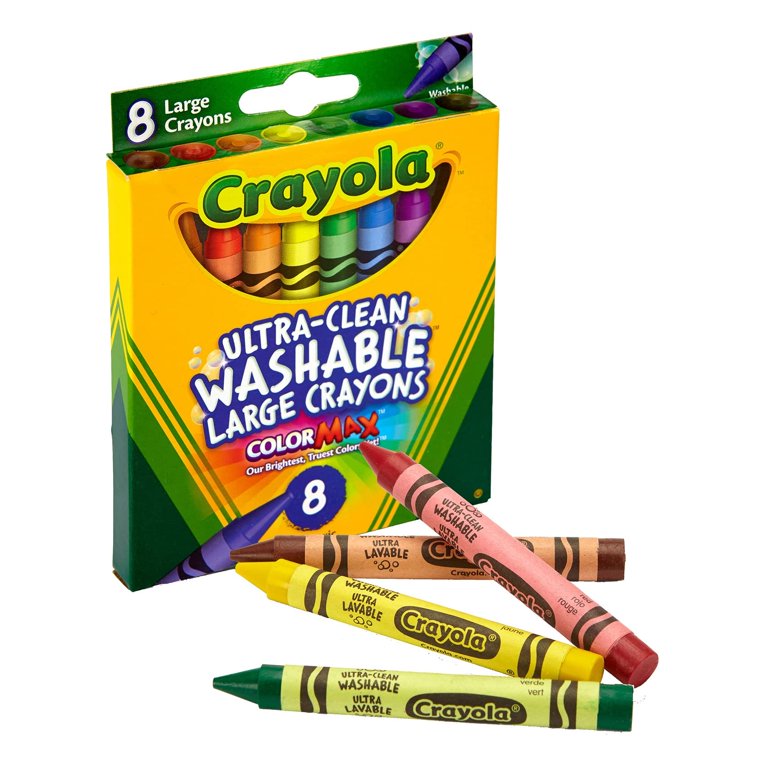 Crayola Ultra -Clean Washable Large Crayons Color Max 8 ct