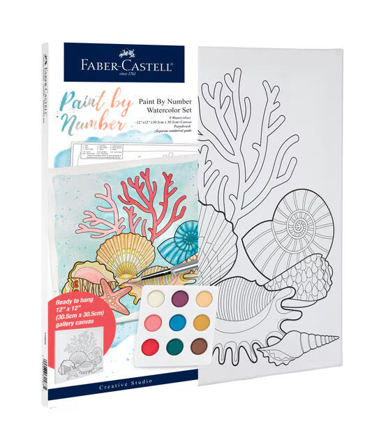 Faber-Castell Paint By Number Watercolor Set- Coastal