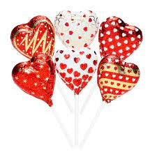 Madelaine Solid Milk Chocolate Heart Shaped Lollipops