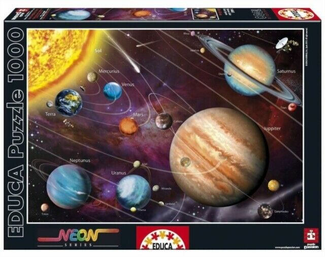 Educa 1000 Piece Puzzle-  Solar System Neon